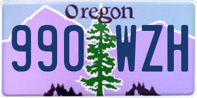 OR license plate 990WZH