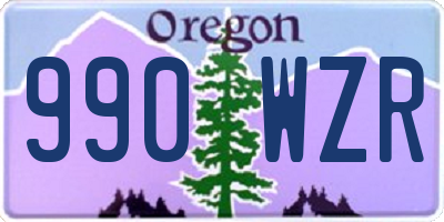 OR license plate 990WZR