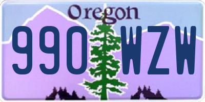 OR license plate 990WZW