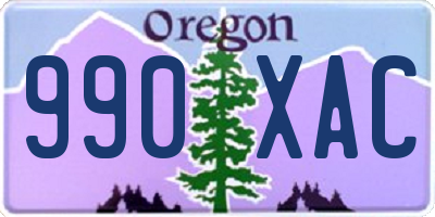 OR license plate 990XAC