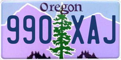 OR license plate 990XAJ