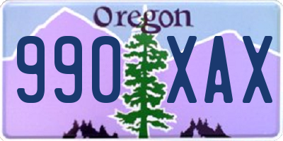 OR license plate 990XAX