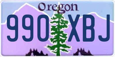 OR license plate 990XBJ