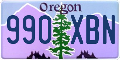 OR license plate 990XBN
