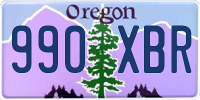 OR license plate 990XBR