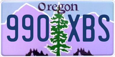 OR license plate 990XBS