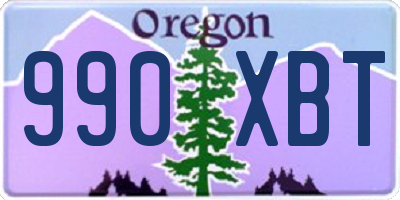 OR license plate 990XBT