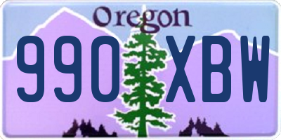 OR license plate 990XBW