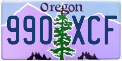 OR license plate 990XCF