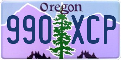 OR license plate 990XCP