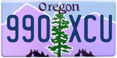 OR license plate 990XCU