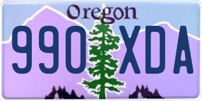 OR license plate 990XDA