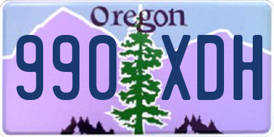 OR license plate 990XDH