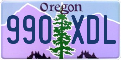 OR license plate 990XDL