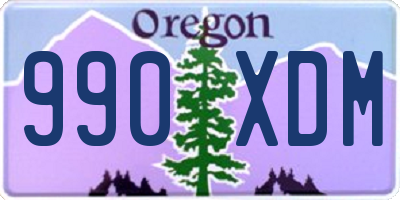 OR license plate 990XDM