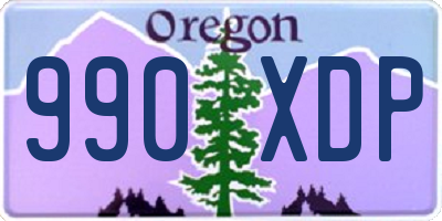 OR license plate 990XDP