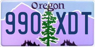OR license plate 990XDT