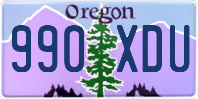 OR license plate 990XDU