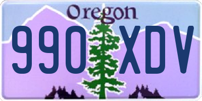 OR license plate 990XDV