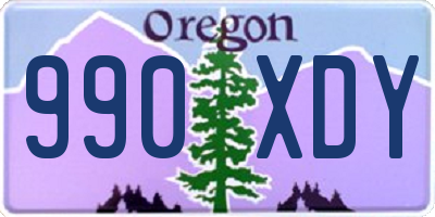 OR license plate 990XDY