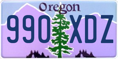OR license plate 990XDZ