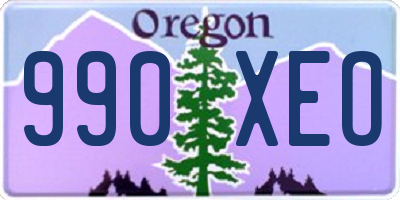 OR license plate 990XEO
