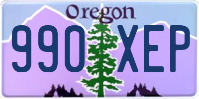 OR license plate 990XEP