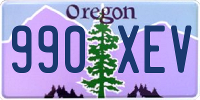 OR license plate 990XEV