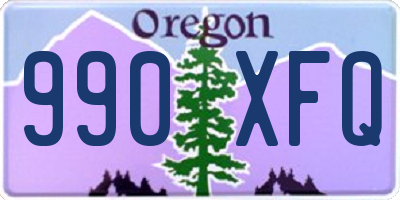 OR license plate 990XFQ