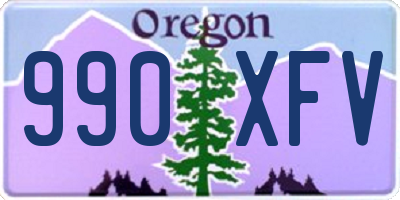OR license plate 990XFV