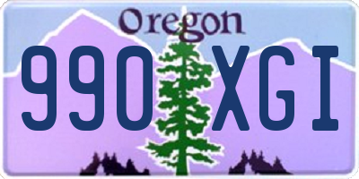 OR license plate 990XGI