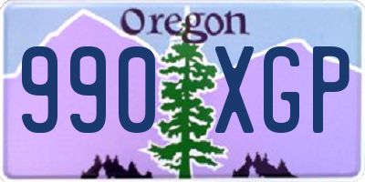 OR license plate 990XGP