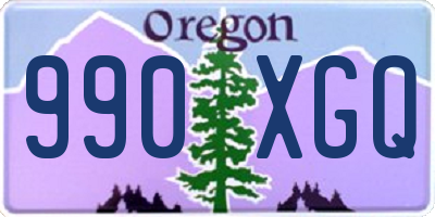 OR license plate 990XGQ