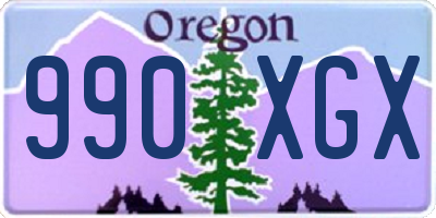 OR license plate 990XGX