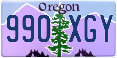 OR license plate 990XGY