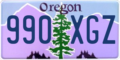 OR license plate 990XGZ