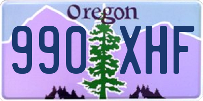 OR license plate 990XHF