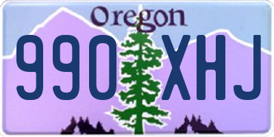 OR license plate 990XHJ