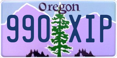 OR license plate 990XIP