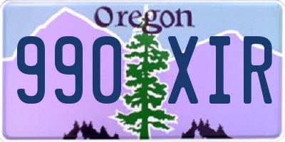 OR license plate 990XIR