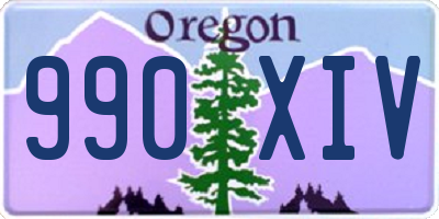 OR license plate 990XIV