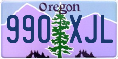 OR license plate 990XJL