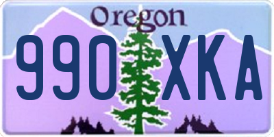 OR license plate 990XKA