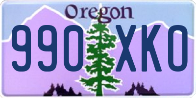 OR license plate 990XKO