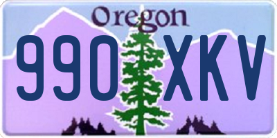 OR license plate 990XKV
