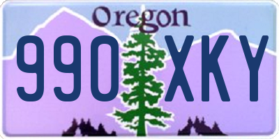 OR license plate 990XKY