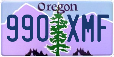 OR license plate 990XMF