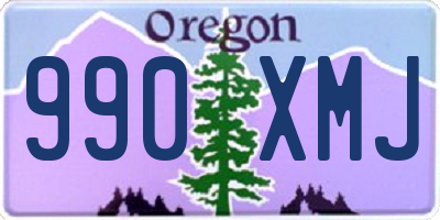 OR license plate 990XMJ