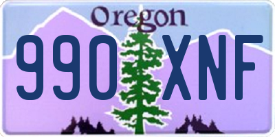 OR license plate 990XNF