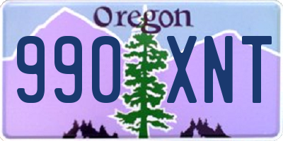 OR license plate 990XNT